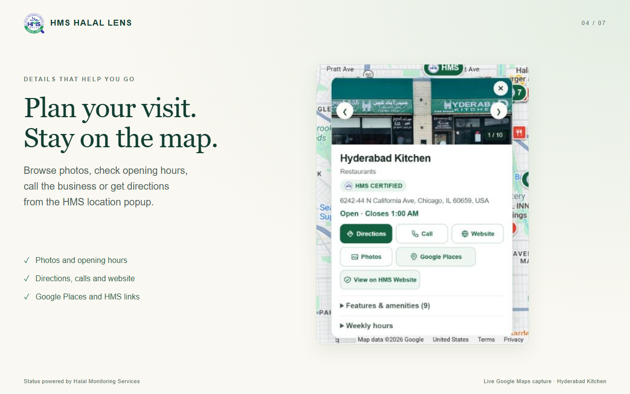 place details and directions