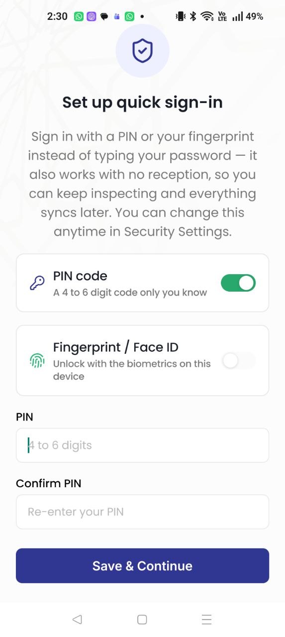 Set up quick sign-in using a PIN or device biometrics